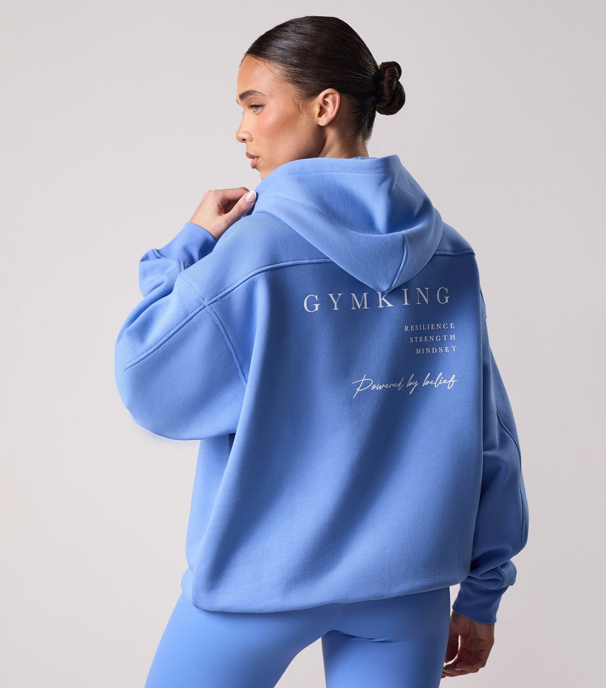 Gym King Women's Define Blue Logo Print Hoodie Gym King New Look - 3