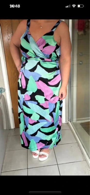 New Look New Look Silk Wrap Style Dress Size 24