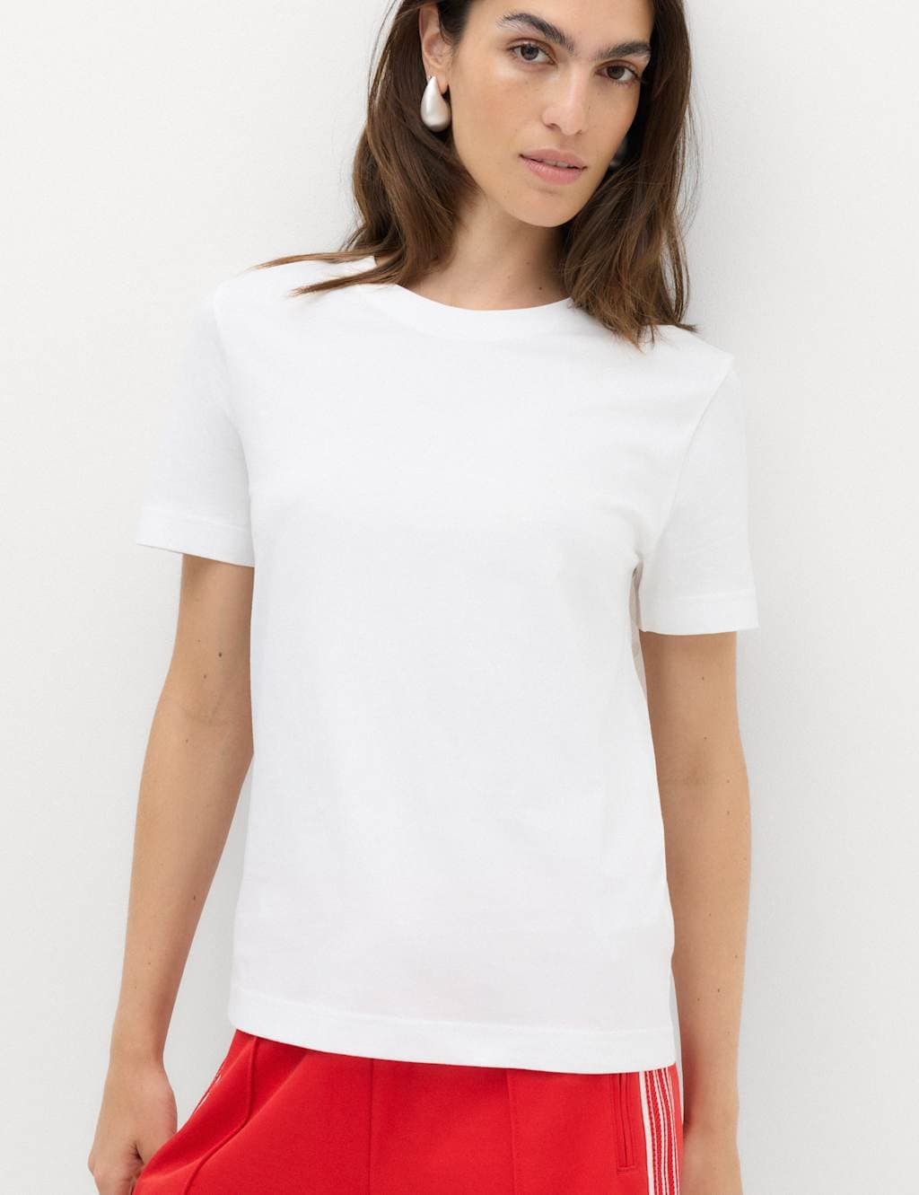 Marks & Spencer M&S White Cotton Crew Neck T-Shirt