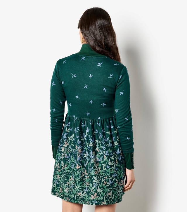 Apricot Women's Dark Green Floral Long Sleeve Dress Apricot New Look - 3