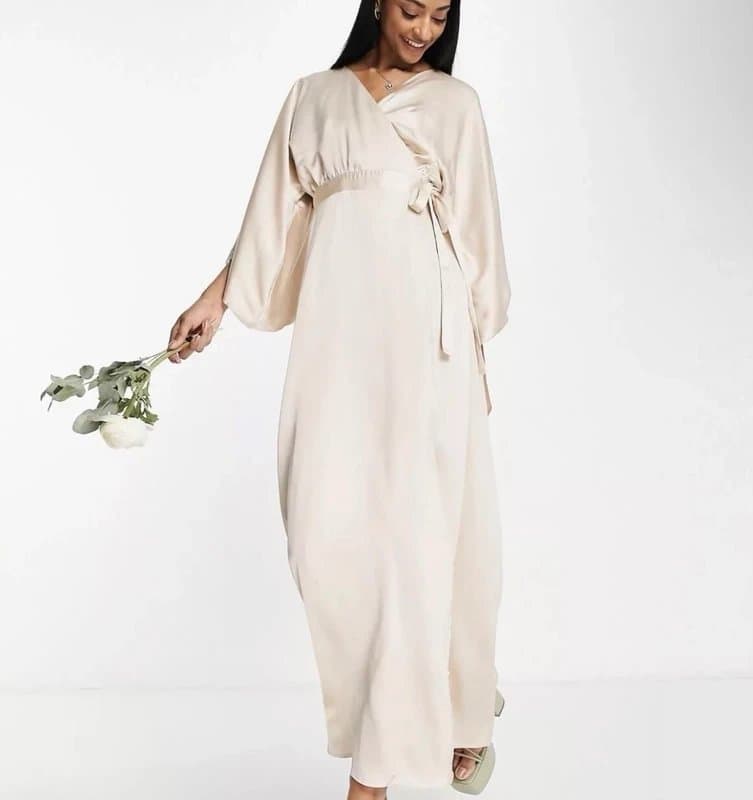 TFNC London TFNC satin wrap maxi