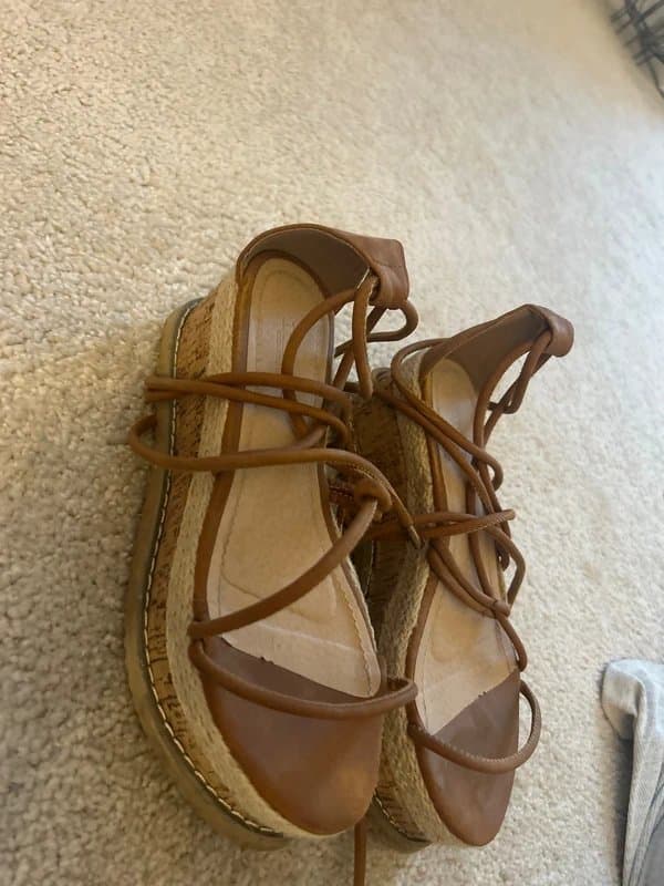 ASOS Brown lace up wedges