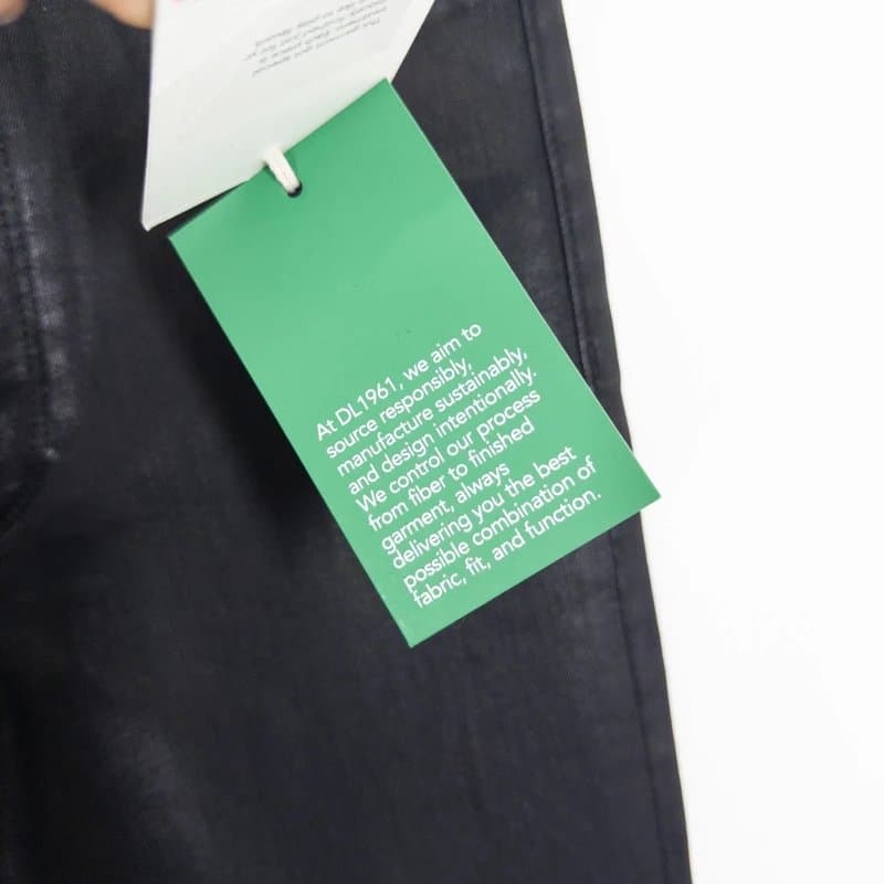 DL1961 DL1961 Halle Straight Black Coated Jeans Size 26 NEW High Rise RRP £289