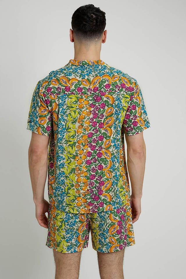 Native Youth Native Youth Men's Short Sleeve Lightweight Fruit Print Relaxed Shirt - 2