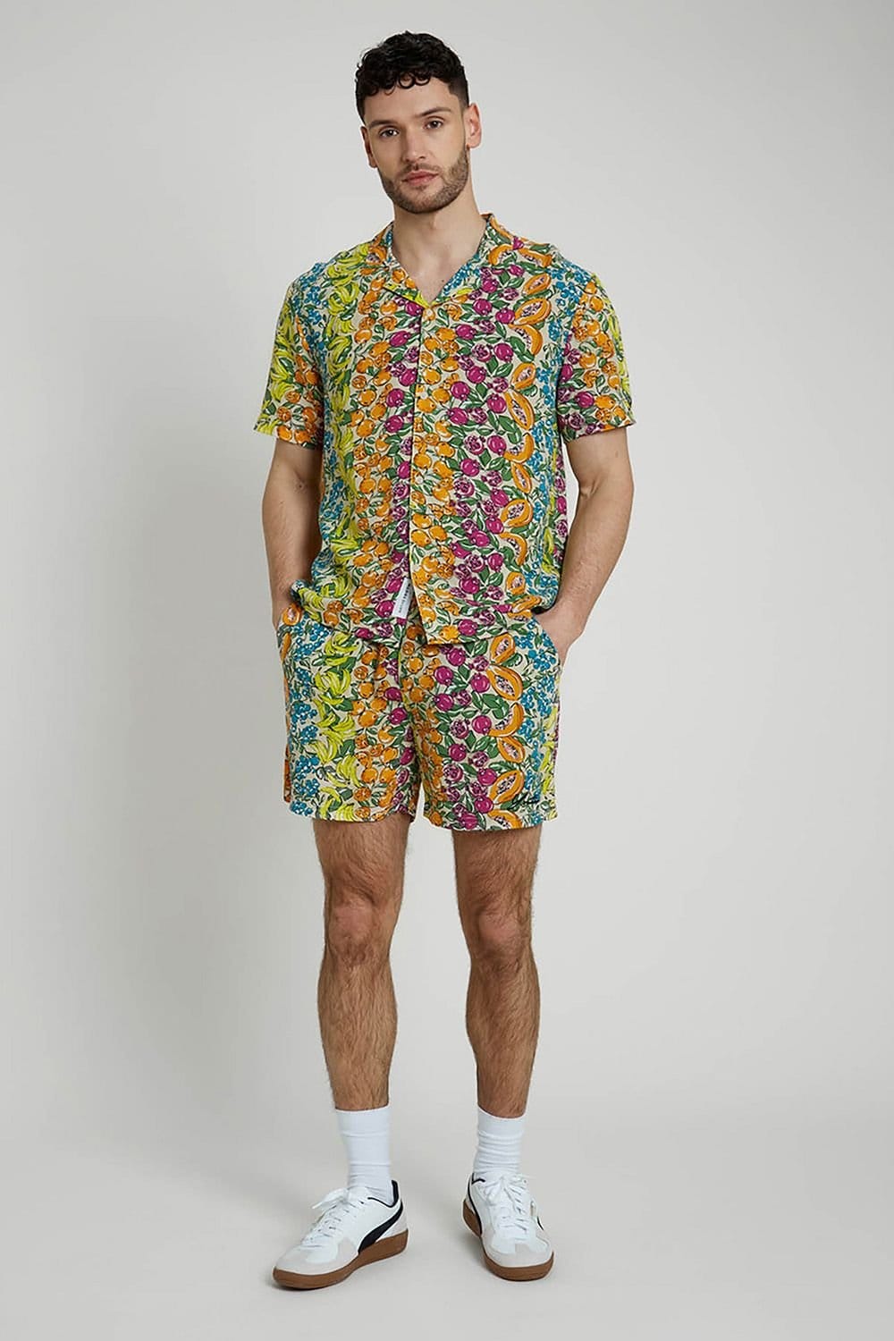 Native Youth Native Youth Men's Short Sleeve Lightweight Fruit Print Relaxed Shirt - 4