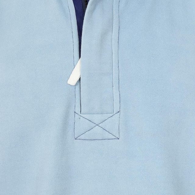 Lazy Jacks Lazy Jacks Men's Pique Quarter Zip Sweatshirt in Baby Blue - 3