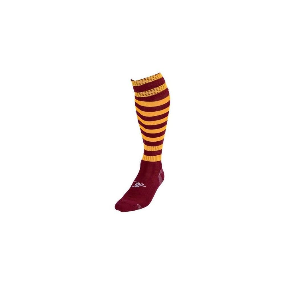 Precision Precision Men's Pro Hooped Football Socks in Maroon