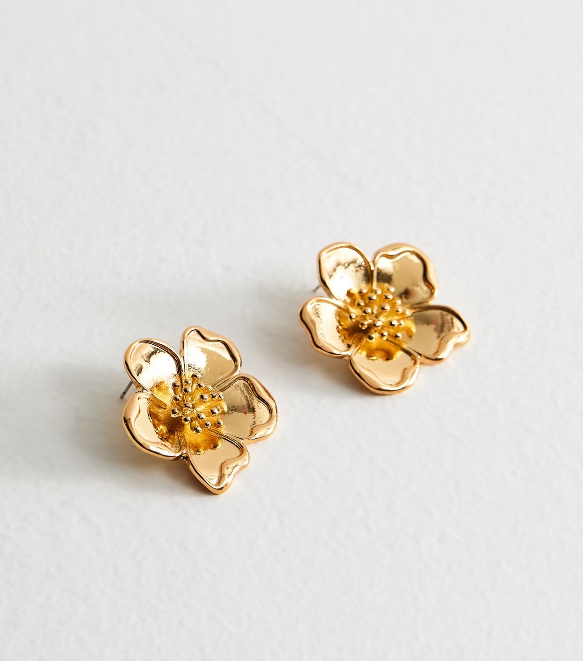 New Look Gold Tone Flower Stud Earrings New Look - 3