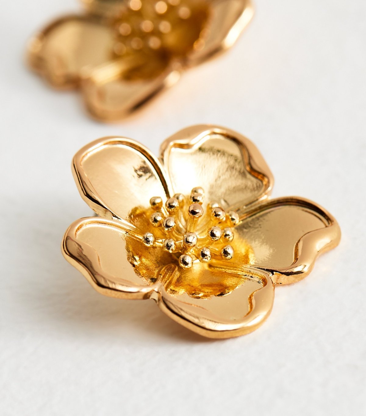 New Look Gold Tone Flower Stud Earrings New Look - 4