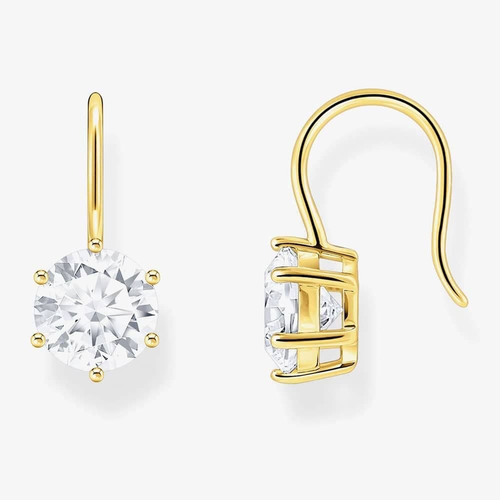 Thomas Sabo THOMAS SABO Women's Gold Plated Cubic Zirconia Earrings H2287-414-14