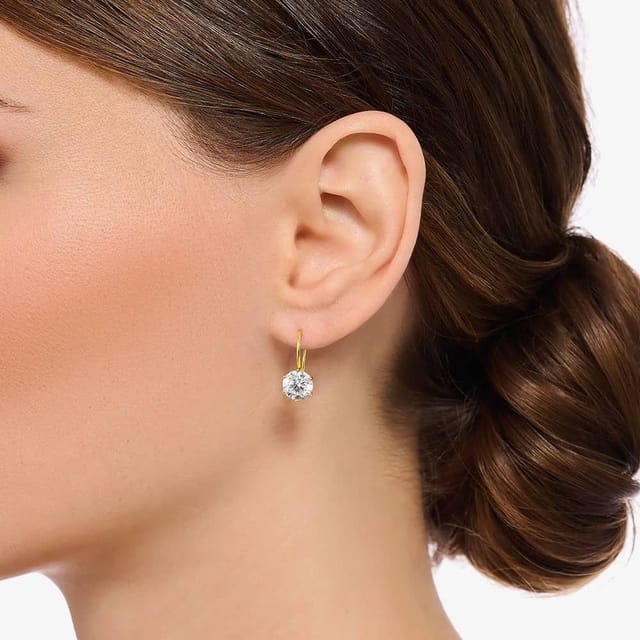 Thomas Sabo THOMAS SABO Women's Gold Plated Cubic Zirconia Earrings H2287-414-14 - 3