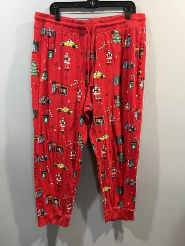 Wonderland Men’s Wonderland Christmas Sleepwear Pants, Size XL Pajama Bottoms Loungewear
