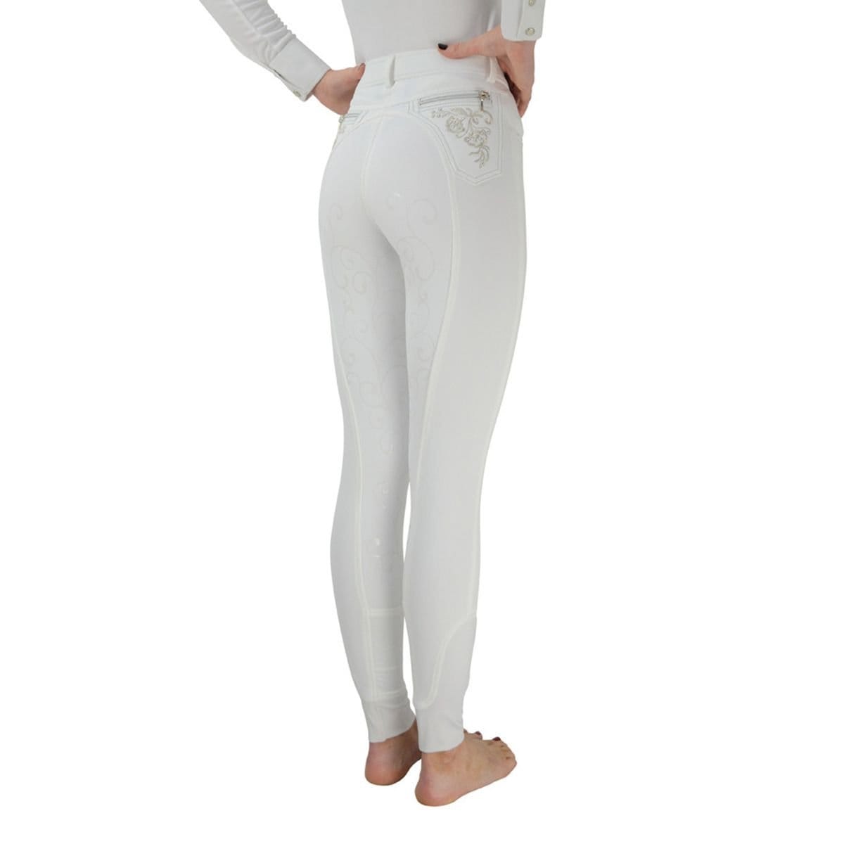 HyPERFORMANCE HyPERFORMANCE Women's Regatta Breeches in White - 4