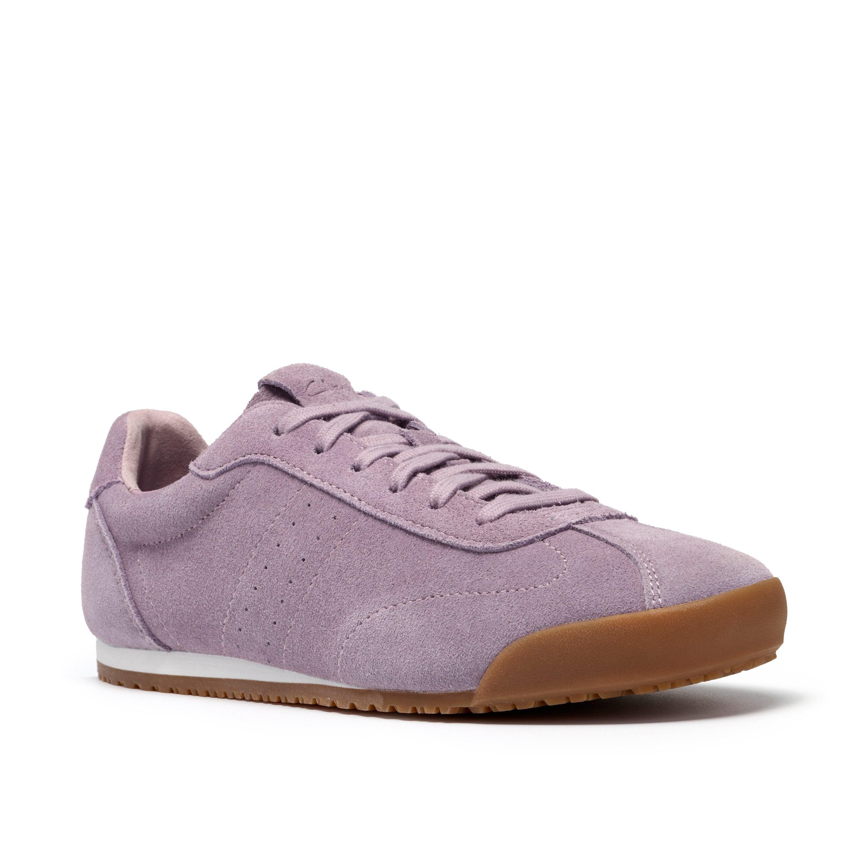 Clarks Clarks Women's Moritz Lo Mauve Suede Trainers in Purple - 4