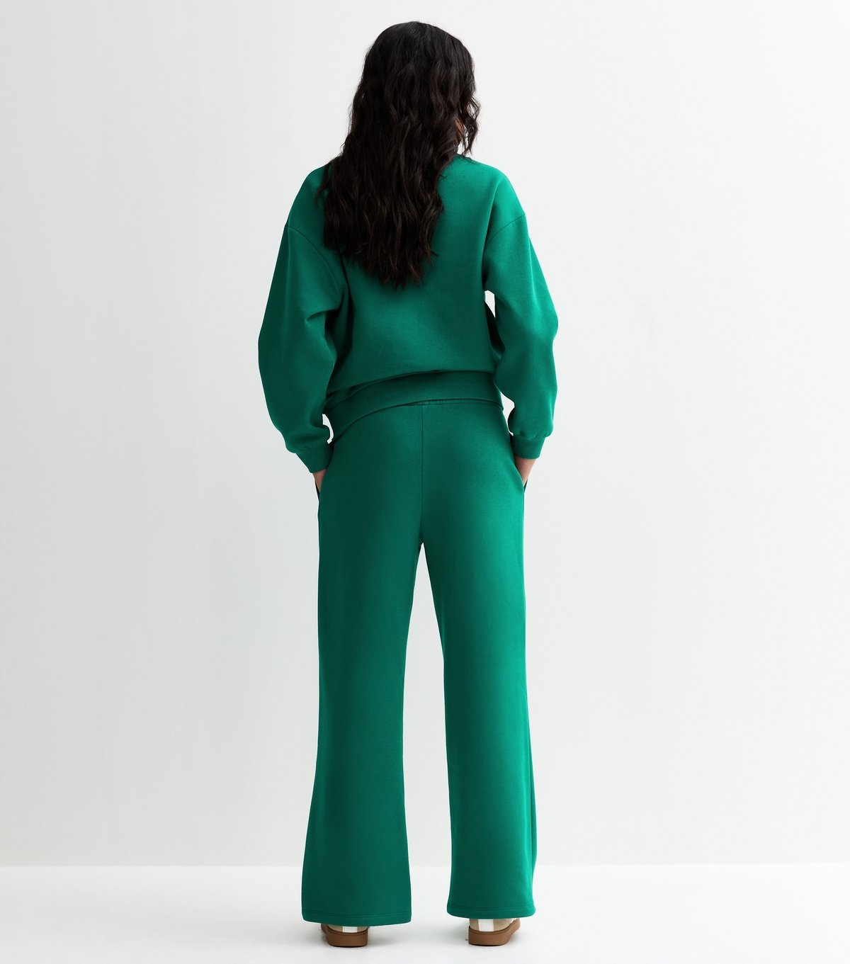 New Look Women's Green Wide Leg Relaxed Fit Joggers New Look - 4