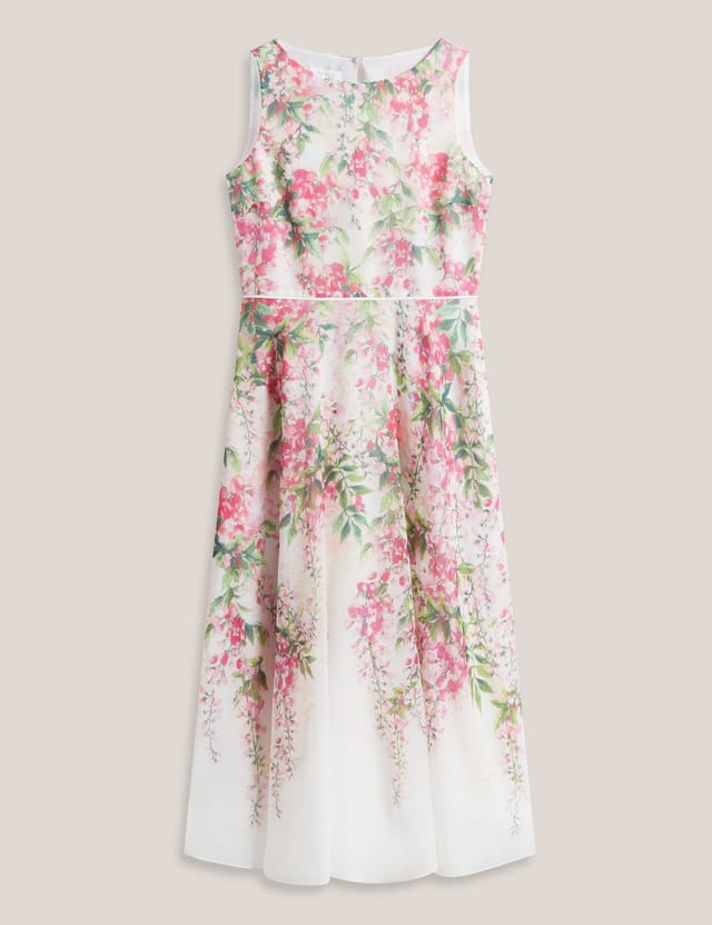 Hobbs London Hobbs London Women's Carly Fit Flare Midi Dress in Pink - 2