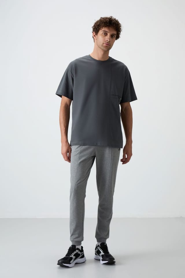 Tommy Life Tommy Life Men's Fleece Jogger Sweatpants in Light Grey - 2