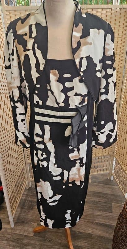 gold Vintage Gold statement dress & bolero jacket size 12