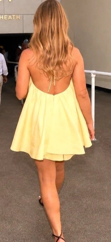ASOS ASOS butter yellow halter neck mini dress - 1