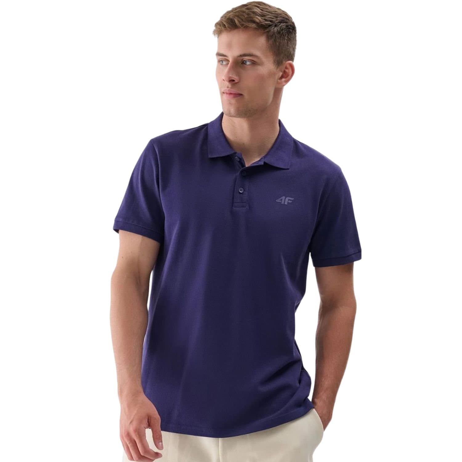 4F 4F Men's WSS24TPTSM130 Polo Shirt in Navy