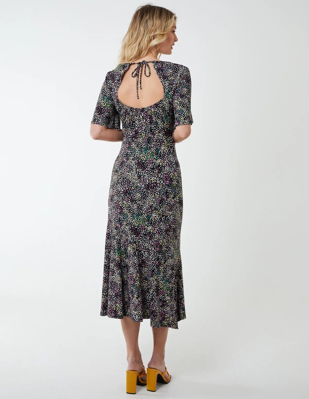 Blue Vanilla Angel Sleeve Tiered Midi Dress - 4