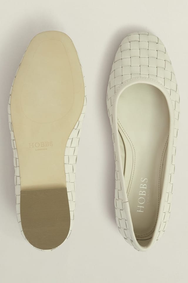Hobbs London Hobbs London Women's Raina Woven Flat in Off-White - 2