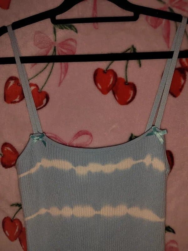 Bershka Baby blue and white ribbed dress 🩵