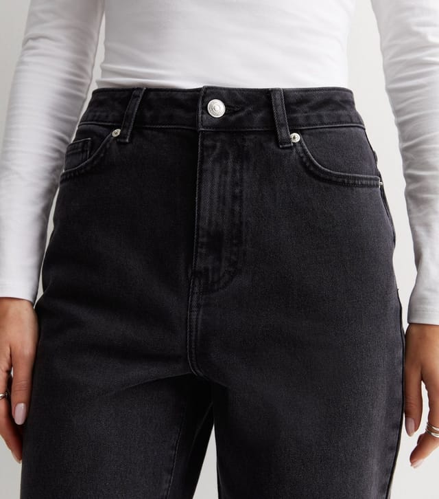 New Look Women's Washed Black Ankle Grazing Hannah Straight Leg Jeans New Look - 3