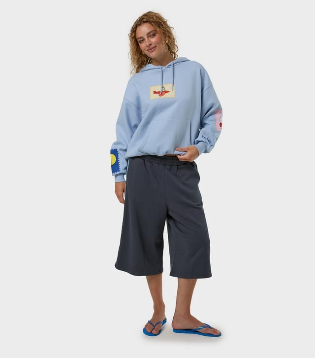 Skinnydip Women's Light Blue Miffy Stamp Relaxed Hoodie Skinnydip New Look - 3