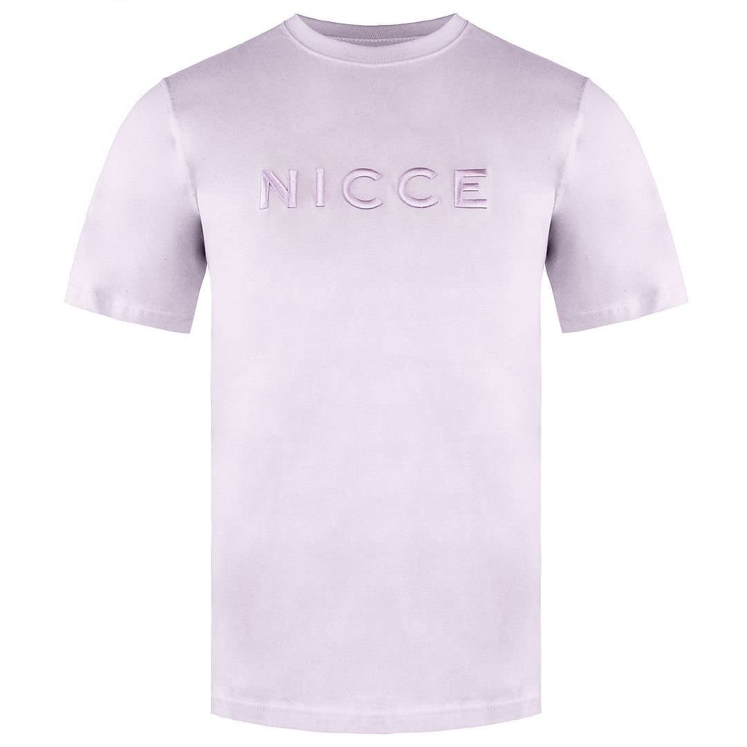 Nicce Nicce Men's Short Sleeve Crew Neck Light Pink Cotton Mercury T-Shirt