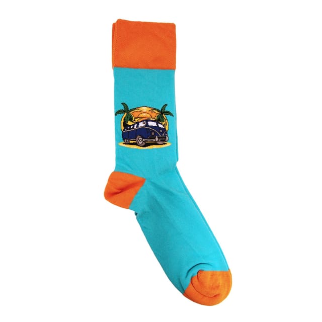 Simply Essentials Simply Essentials Men's Toys Campervan Socks in Bright Blue - 3
