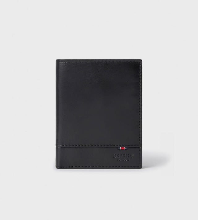 OSPREY LONDON OSPREY LONDON Men's The London Leather Wallet with Coin Pocket in Black - 2