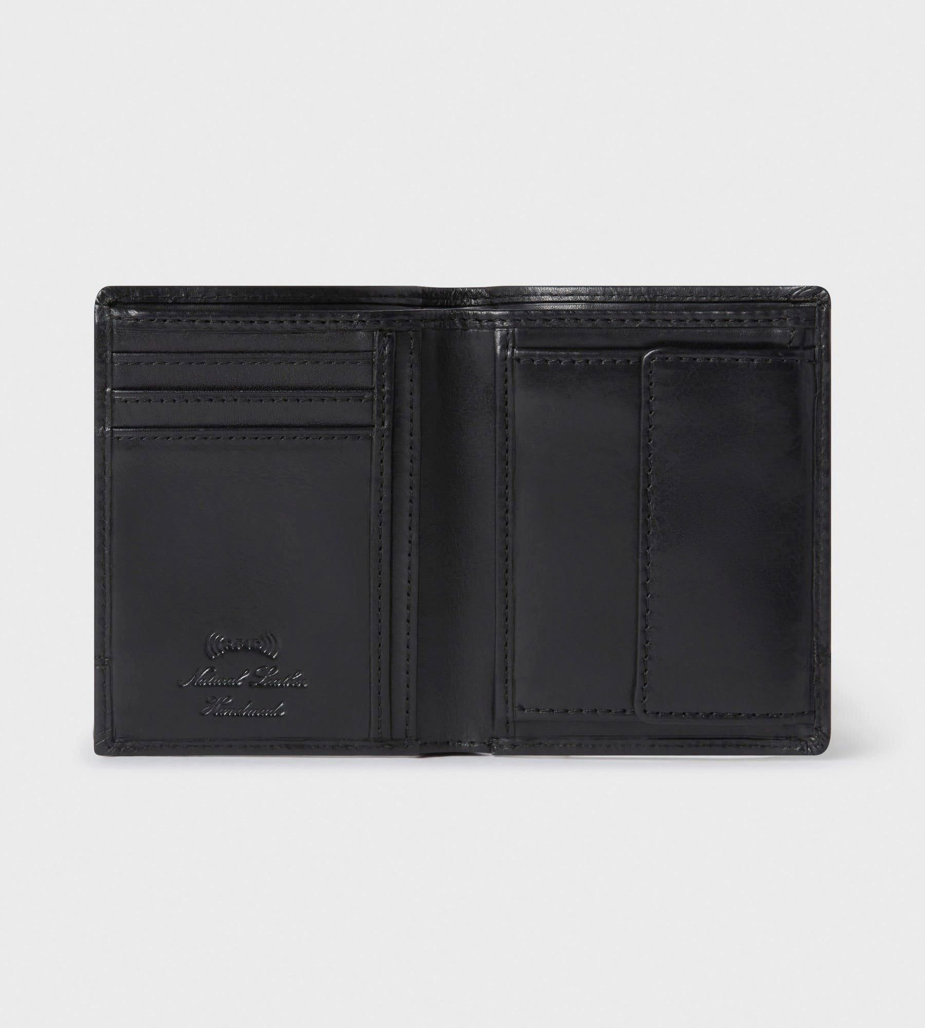 OSPREY LONDON OSPREY LONDON Men's The London Leather Wallet with Coin Pocket in Black - 4