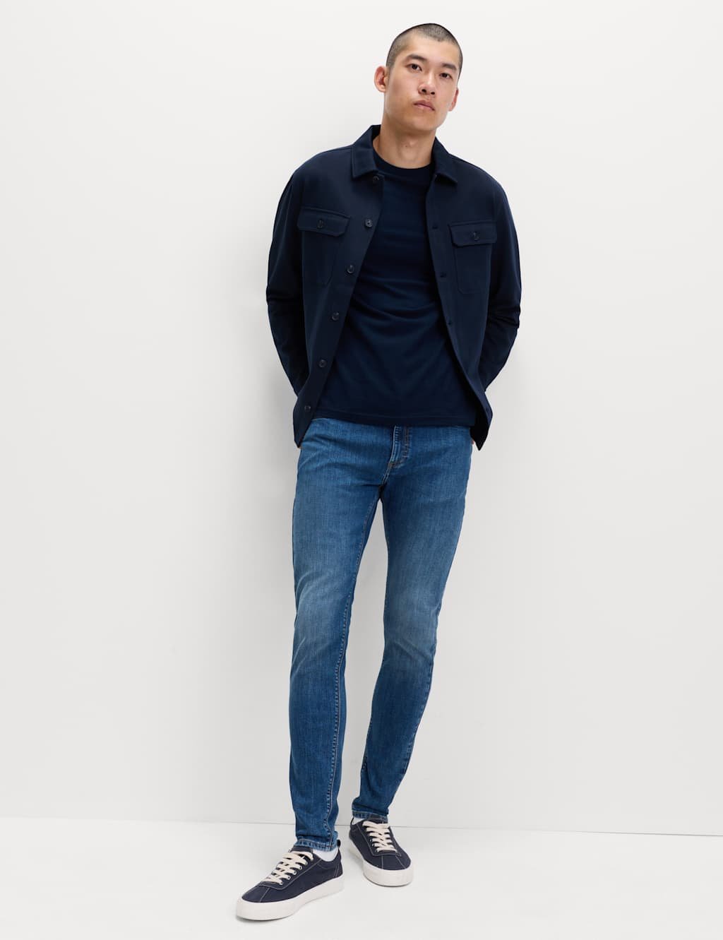 Marks & Spencer M&S Skinny Fit Stretch Jeans Blue Denim - 2