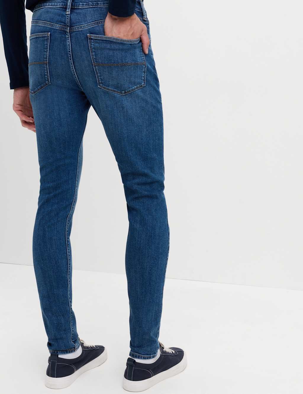 Marks & Spencer M&S Skinny Fit Stretch Jeans Blue Denim - 4