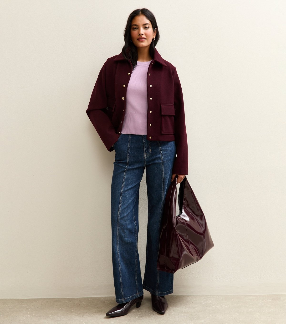 New Look Women's Lilac Ribbed Knit Crew Neck Jumper New Look - 3