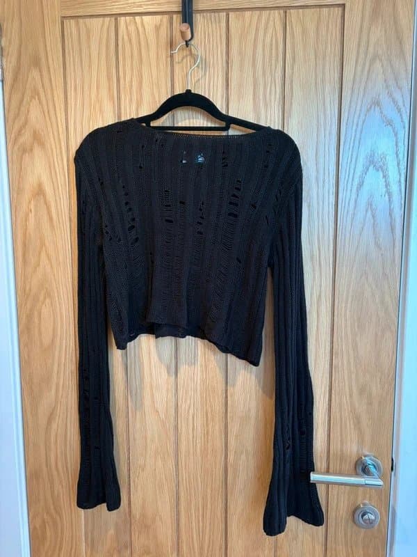 ASOS ASOS Black Distressed Style Jumper size 8
