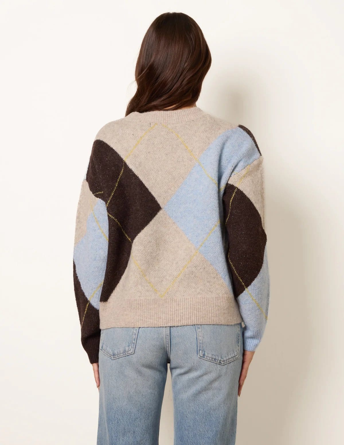 Blue Vanilla Argyle Knit Jumper - 4