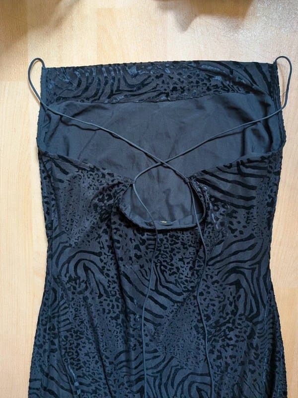 Never Fully Dressed Maxi Black Animal Print Dress
