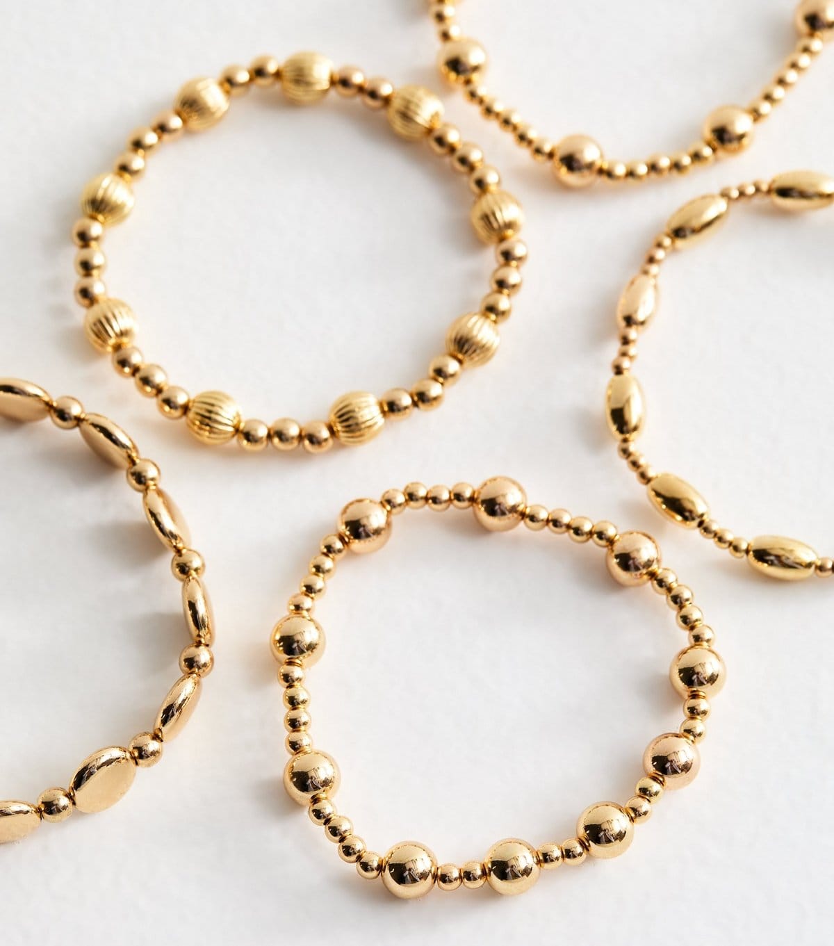 New Look Gold Tone Pack of 5 Beaded Bracelets New Look - 4