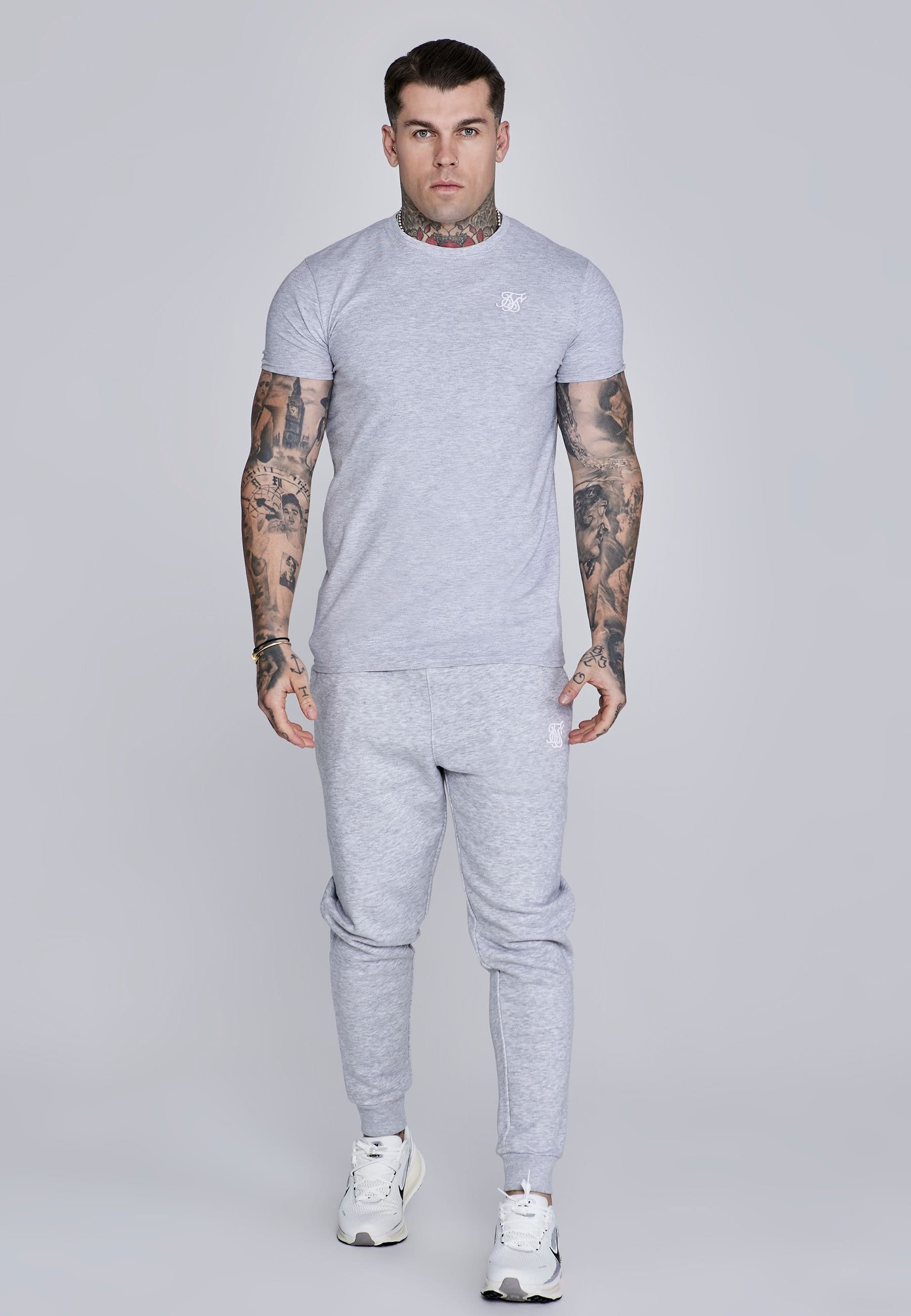 SikSilk SikSilk Men's Essentials Joggers in Grey - 4