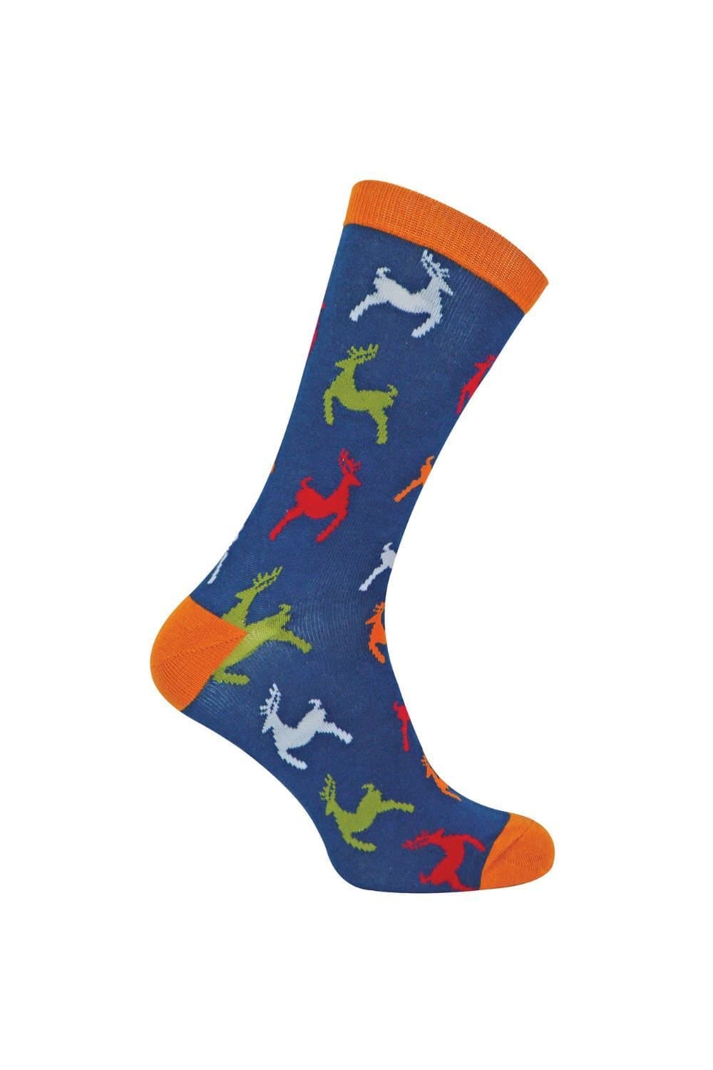 Mr Heron Mr Heron Men's Animal Patterned Soft Breathable Bamboo Novelty Socks in Mid Blue