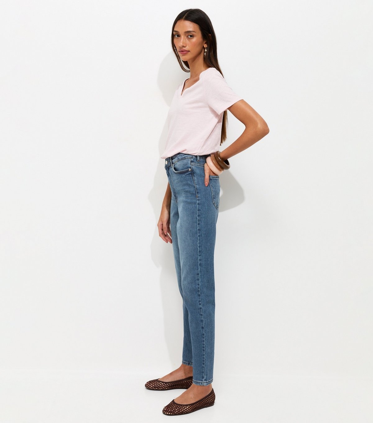 New Look Women's Blue High Waist Tori Mom Jeans New Look - 2