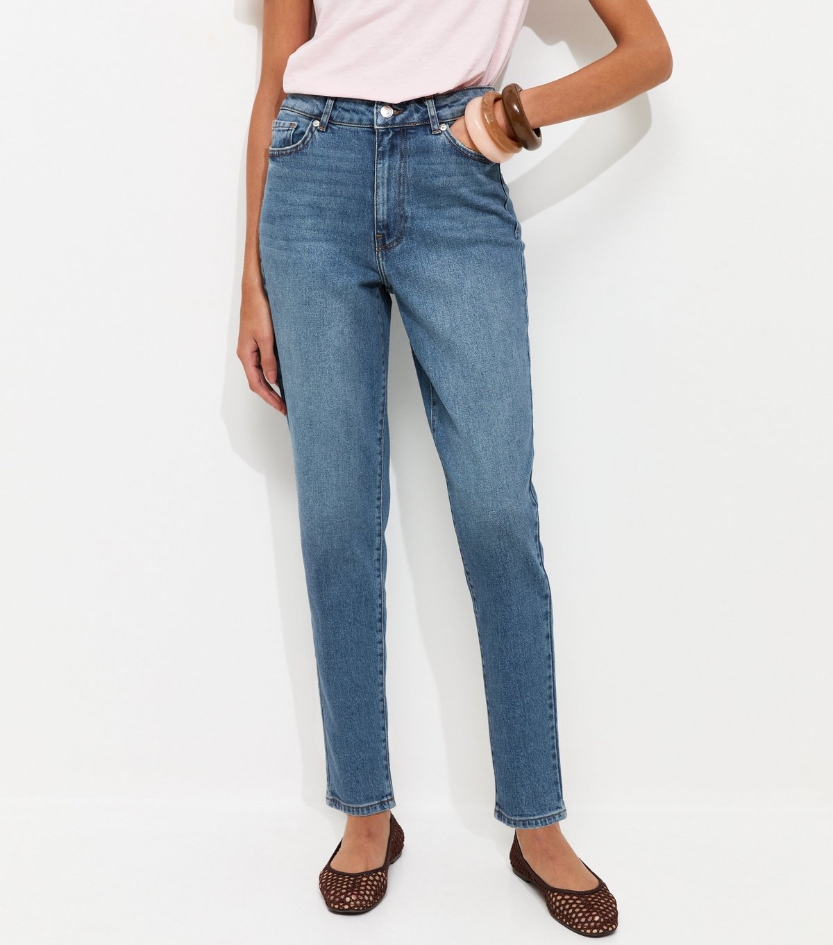 New Look Women's Blue High Waist Tori Mom Jeans New Look - 3