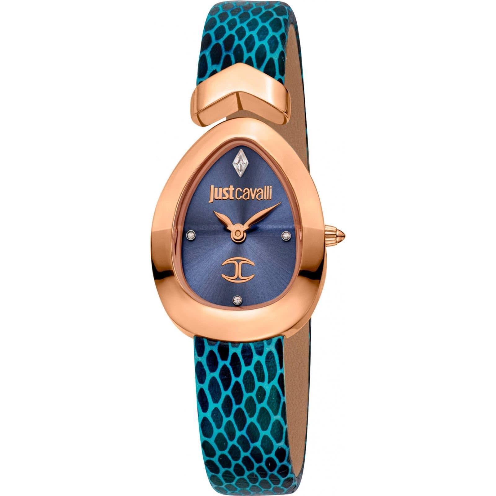 Just Cavalli Just Cavalli Women's JC1L321L0055 Signature Snake 24mm Quartz Watch in Blue