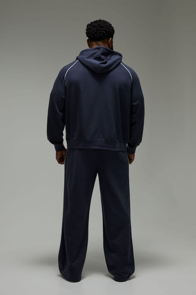 Training Dept. Training Dept. Men's Training Dept Oversized Boxy Piping Hoodie in Navy - 2