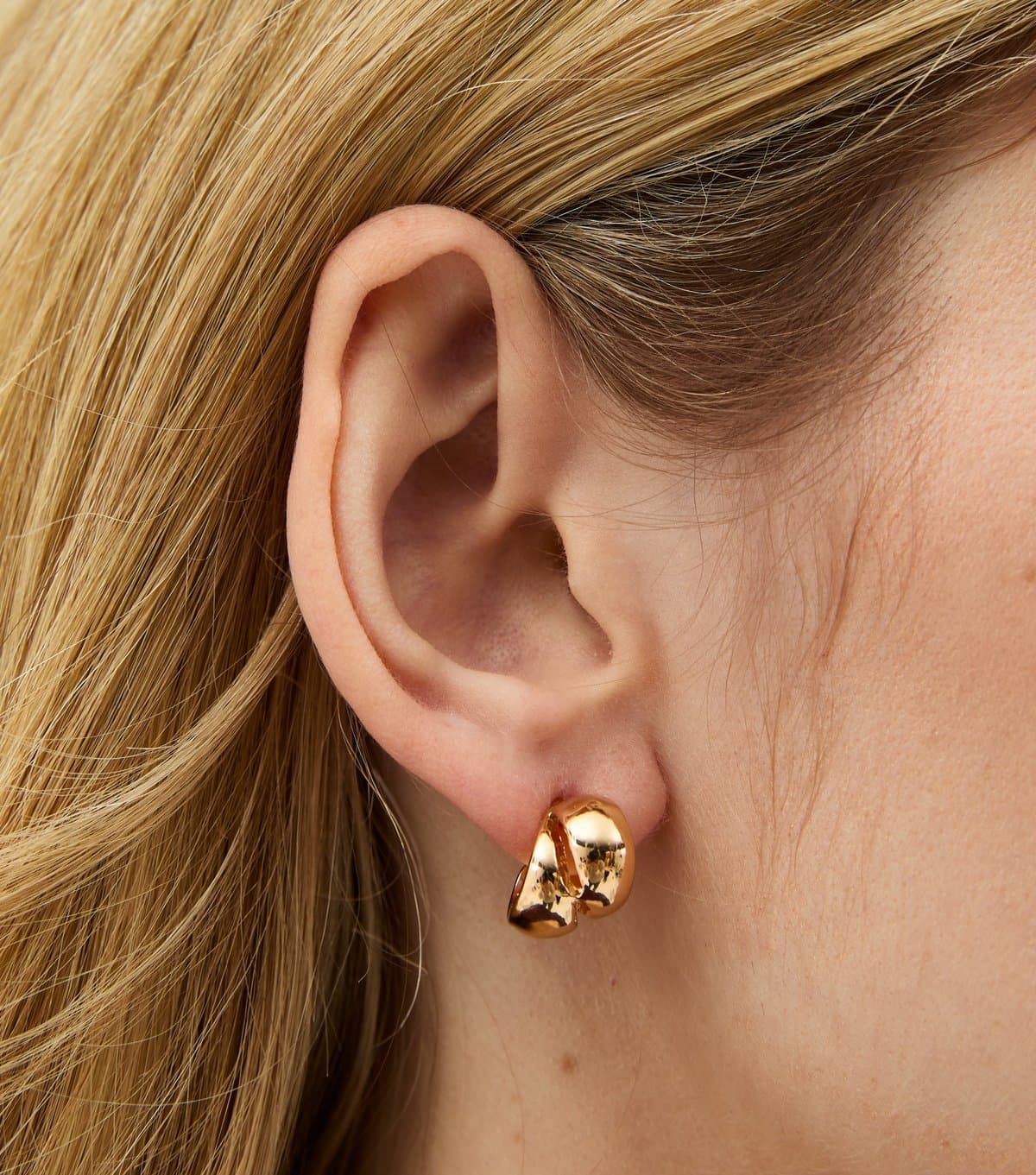 New Look Gold Tone Double Knot Stud Earrings New Look