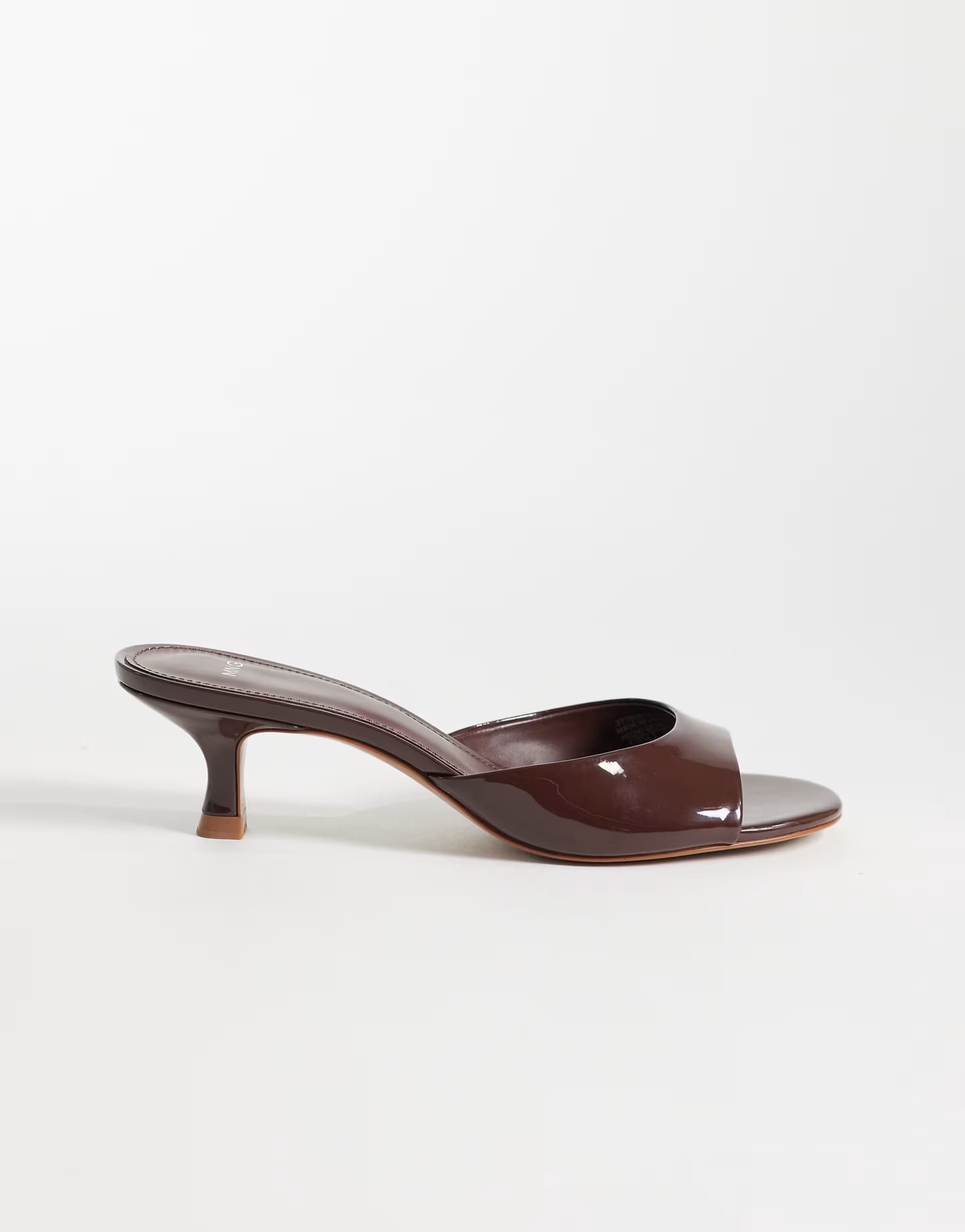 ASOS Mango heeled mules in dark brown