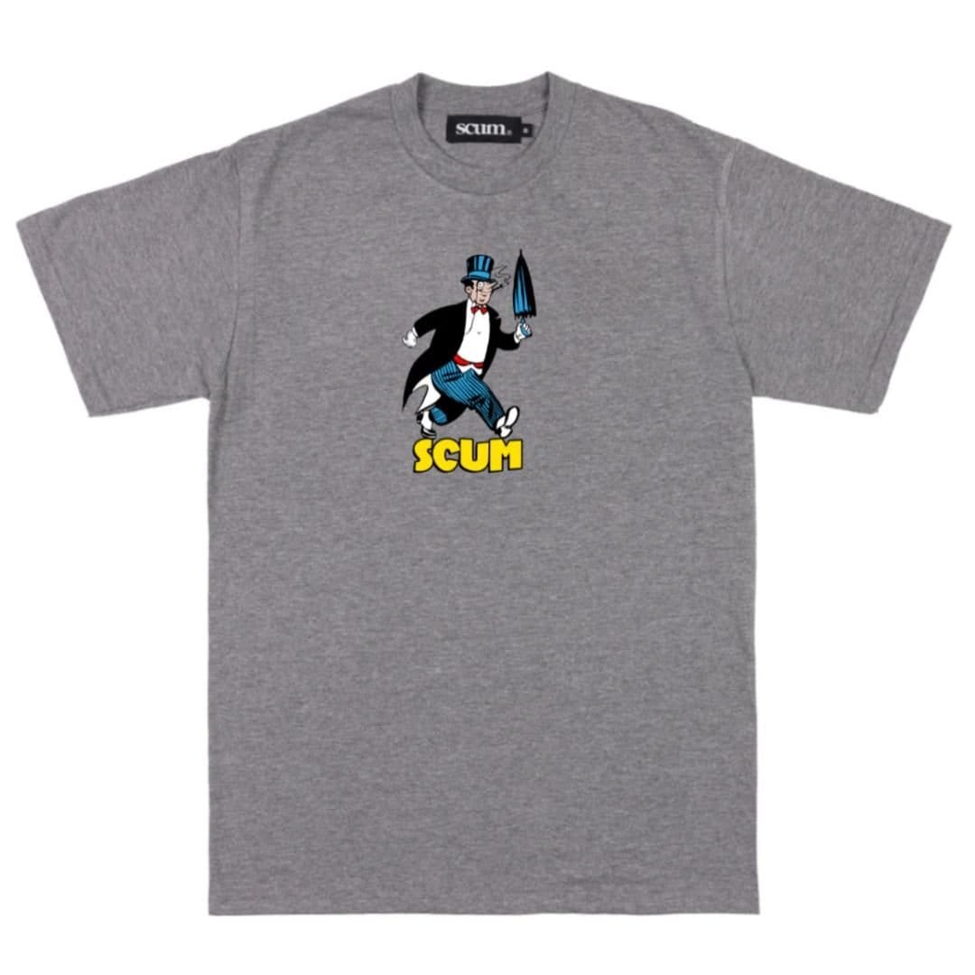Scum Men's Grey Cotton Crewneck T-Shirt