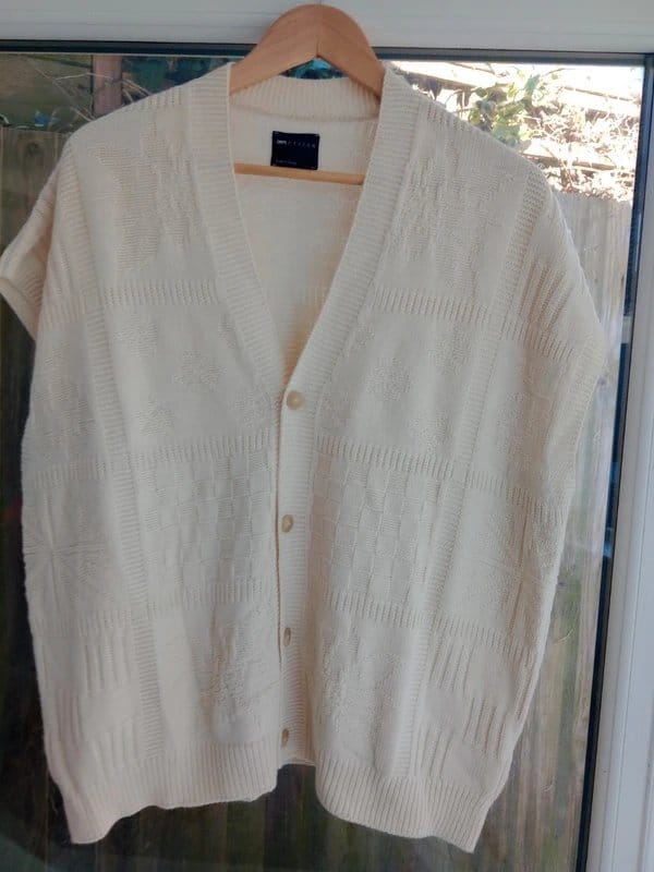 ASOS Cream Knit Relaxed Waistcoat